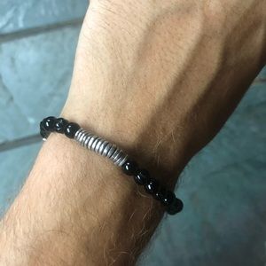 Tateossian semi precious sterling  beaded bracelet